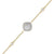 Square shape bracelet in yellow gold with white diamonds of 0.20 ct in weight - HER DIAMONDS®