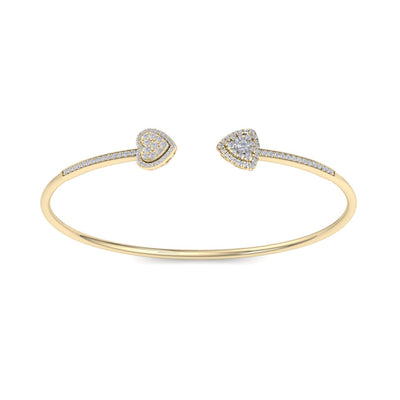 Bracelet in yellow gold with white diamonds of 0.56 ct in weight
