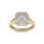 Beautiful Ring in yellow gold with white diamonds of 0.39 ct in weight