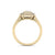 Beautiful Ring in yellow gold with white diamonds of 0.39 ct in weight