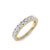 Classic Wedding band in yellow gold with white diamonds of 0.96 ct in weight