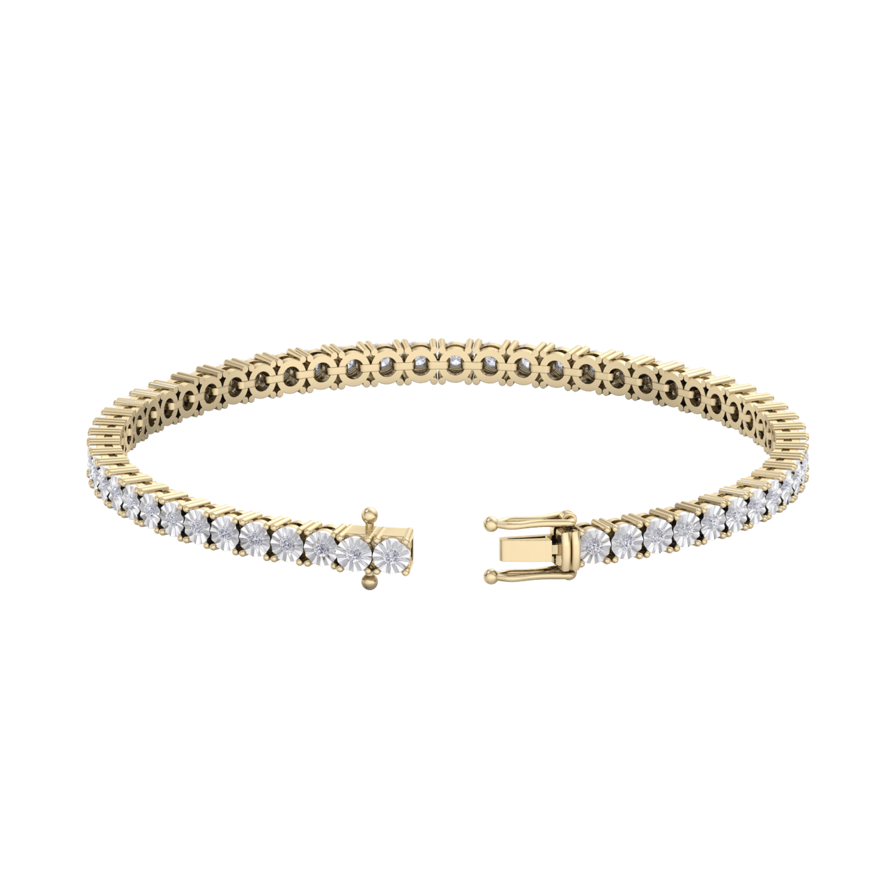 Classic Bracelet in white gold with white diamonds of 0.88 ct in weight