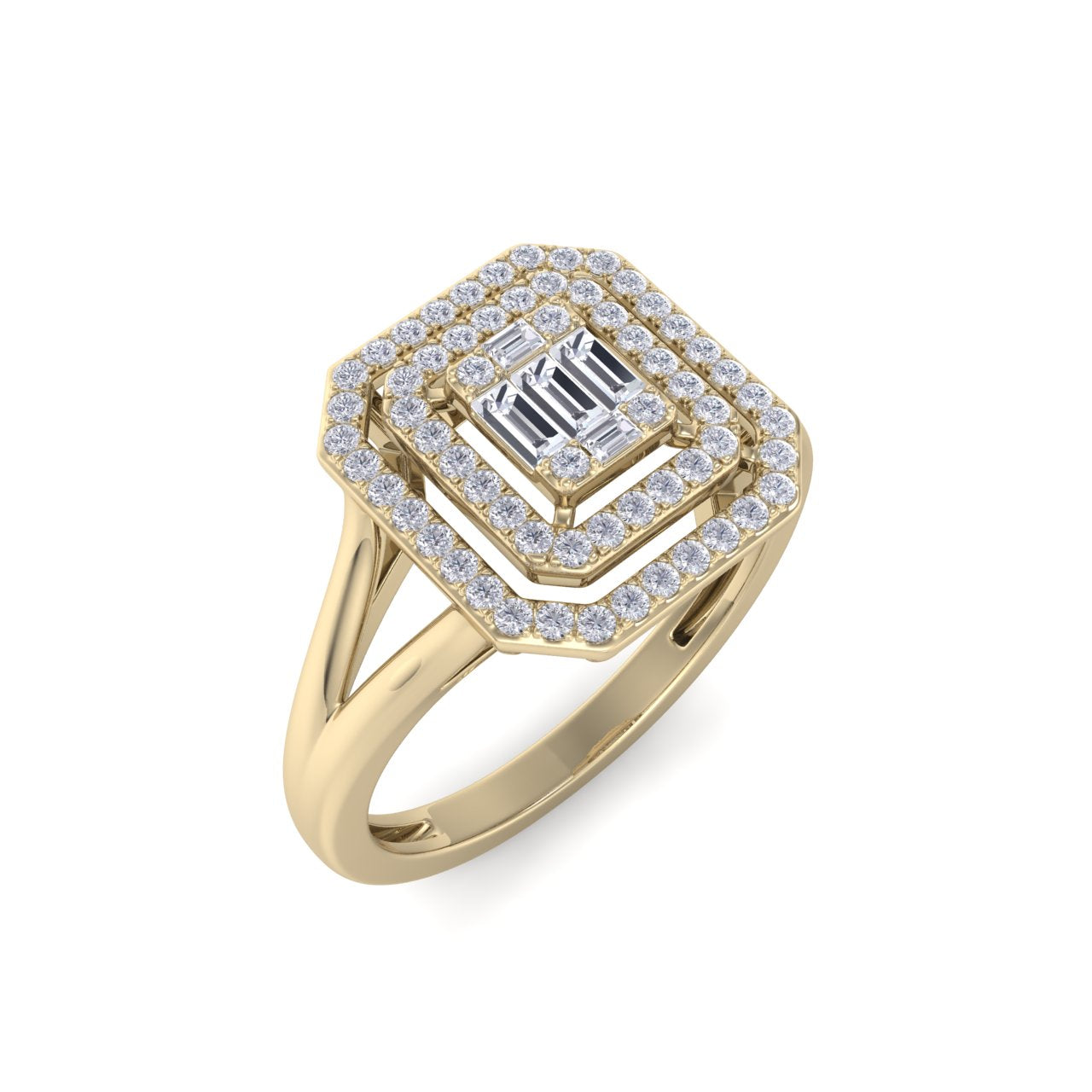 Beautiful Ring in white gold with white diamonds of 0.39 ct in weight