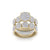 Bridal ring set in rose gold with white diamonds of 2.29 ct in weight