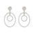 Chandelier earrings in yellow gold with white diamonds of 4.97 ct in weight