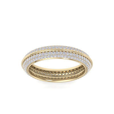 Eternity band in yellow gold with white diamonds of 0.96 ct in weight