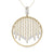 Monogram pendant necklace in yellow gold with white diamonds of 0.63 ct in weight - HER DIAMONDS®