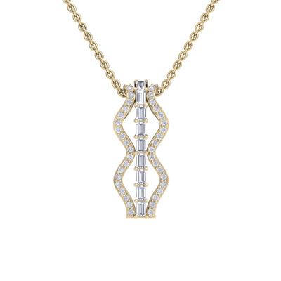 Necklace in rose gold with white diamonds of 0.48 ct in weight - HER DIAMONDS®