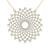 Round pendant in yellow gold with white diamonds of 4.47 ct in weight