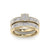 Bridal ring set in rose gold with white diamonds of 0.86 ct in weight
