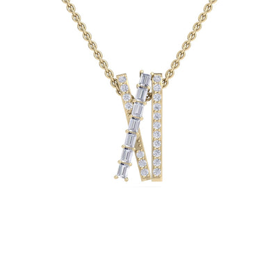 Necklace in yellow gold with white diamonds of 0.44 ct in weight - HER DIAMONDS®