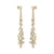 Chandelier earrings with miracle plates in white gold with white diamonds of 2.04 ct in weight