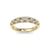 Petite rolled pavé ring in yellow gold with white diamonds of 0.29 ct in weight