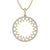 Round pendant in rose gold with white diamonds of 2.20 ct in weight