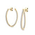 Hoop drop earrings in rose gold with white diamonds of 0.90 ct in weight