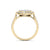 Square ring in rose gold with white diamonds of 0.89 ct in weight