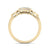 Classic square ring in yellow gold with white diamonds of 0.32 ct in weight