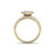 Solitaire ring in yellow gold with white diamonds of 1.71 ct in weight