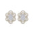 Flower-shaped earrings in white gold with white diamonds of 2.67 ct in weight - HER DIAMONDS®