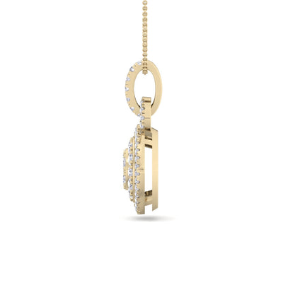 Diamond pendant in yellow gold with white diamonds of 0.48 ct in weight - HER DIAMONDS®