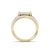 Round multi-band ring in yellow gold with white diamonds of 0.71 ct in weight