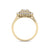 Square ring in yellow gold with white diamonds of 0.60 ct in weight