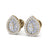 Drop shaped earrings in white gold with white diamonds of 0.47 ct in weight - HER DIAMONDS®
