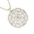 Flower pendant in yellow gold with white diamonds of 3.70 ct in weight
