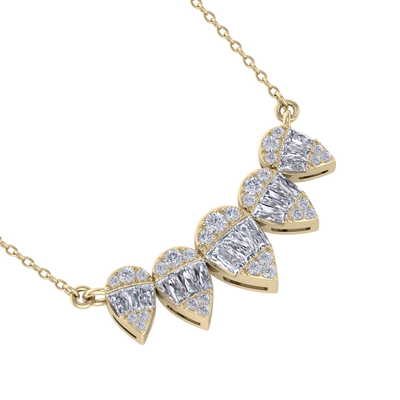 Diamond necklace in white gold with white diamonds of 0.75 ct in weight