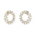 Circle stud earrings in yellow gold with white diamonds of 2.77 ct in weight