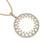 Round pendant in yellow gold with white diamonds of 2.20 ct in weight