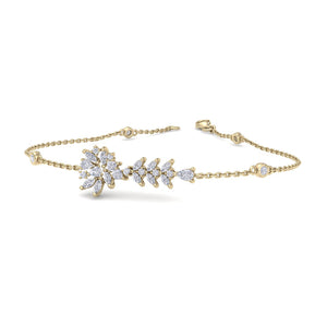 Bracelet in yellow gold with white diamonds of 1.15 ct in weight - HER DIAMONDS®