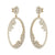 Chandelier earrings in yellow gold with white diamonds of 3.24 ct in weight