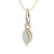 Marquise shaped drop pendant necklace in white gold with white diamonds of 0.48 ct in weight - HER DIAMONDS®