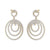 Chandelier earrings in rose gold with white diamonds of 8.44 ct in weight