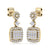 Drop earrings in rose gold with white diamonds of 0.61 ct in weight