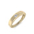 Wedding band in yellow gold with white diamonds of 0.06 ct in weight