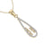 Tear drop pendant in yellow gold with white diamonds of 0.22 ct in weight