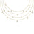 Multi-strand drop necklace in white gold with white diamonds of 0.68 ct in weight - HER DIAMONDS®