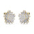 Snowflake earrings in yellow gold with white diamonds of 0.83 ct in weight