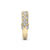 Marquise and dot ring in yellow gold with white diamonds of 0.77 ct in weight