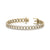 Bracelet chain in yellow gold with white diamonds of 1.44 ct in weight