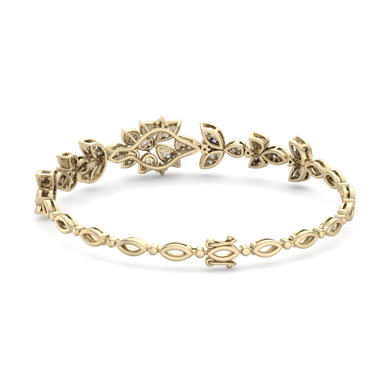 "The Garden" bracelet in rose gold with white diamonds of 1.60 ct in weight