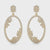 Chandelier earrings in white gold with white diamonds of 3.24 ct in weight