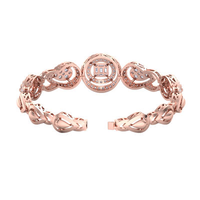 Statement bracelet in white gold with white diamonds of 2.20 ct in weight