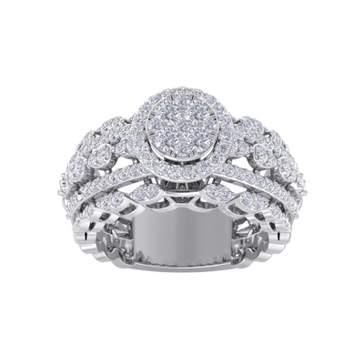 Beautiful Diamond ring in white gold with white diamonds of 1.33 ct in weight
