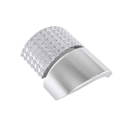 Diamond ring in white gold with white diamonds of 2.04 ct in weight