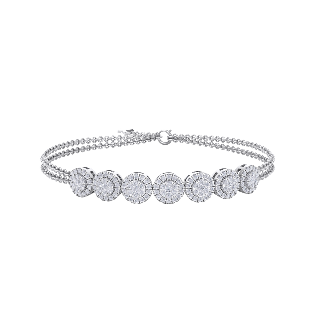 Classic bracelet in white gold with white diamonds of 1.12 ct in weight