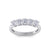 Wedding ring in white gold with white diamonds of 1.45 ct in weight