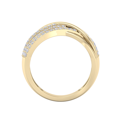 Elegant Diamond ring in yellow gold with white diamonds of 0.55 ct in weight
